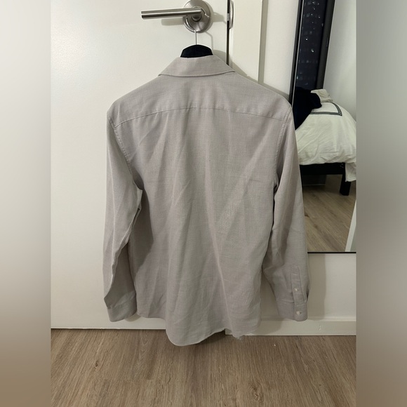 Zara Men’s medium slim fit grey button down shirt - Picture 2 of 3